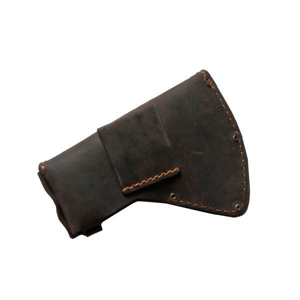 Bison Leather Hatchet Axe Belt Pouch Holster back