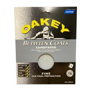 Oakey Fine Grade 320 Wood Carving Sandpaper (3 Pack)