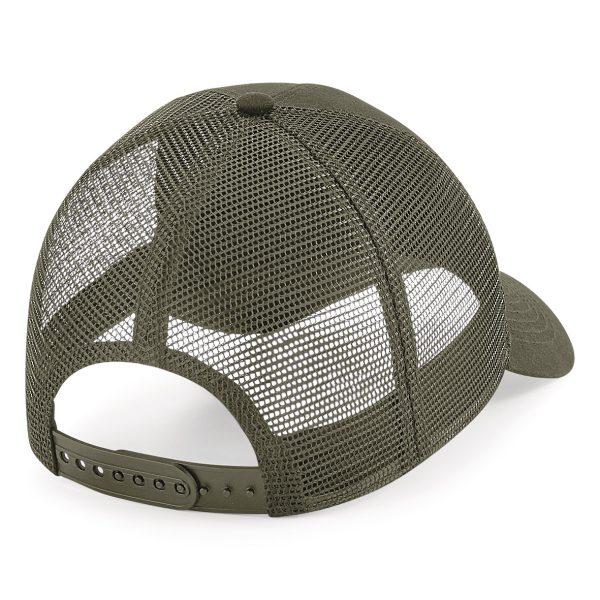 Bison 1879 Organic Cotton Trucker Cap Olive Rear