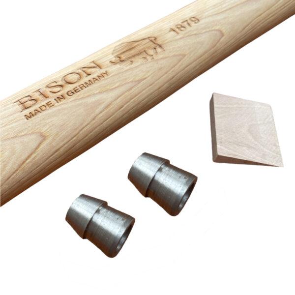 Bison 1879 Splitting Hammer Maul 850mm - Hickory Handle & Wedges 2