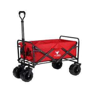 Bull All Terrain Folding Outdoor Trolley / Wagon - Red