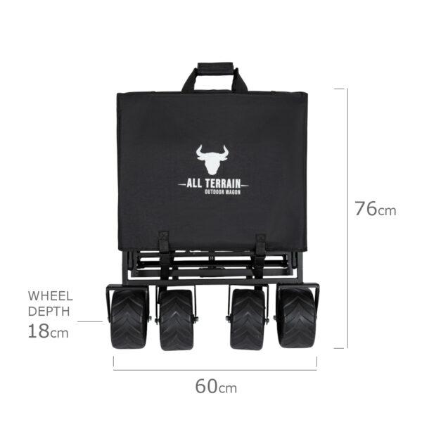 Bull All Terrain Folding Outdoor Trolley / Wagon - Black Size 2