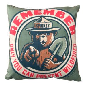 Smokey Bear Only You Can Prevent Wildfires Cushion