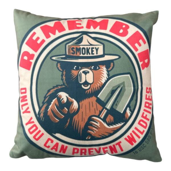 Smokey Bear Only You Can Prevent Wildfires Cushion