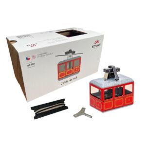 Kovap Wind-Up Metal Cable Car Red