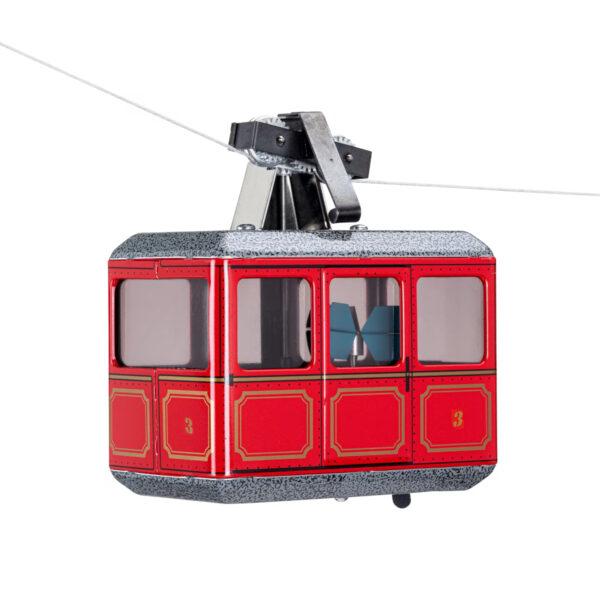 Kovap Wind-Up Metal Cable Car Red on string