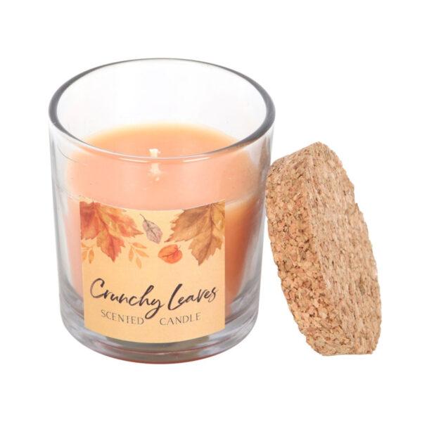 Elements Crunchy Leaves Scented Candle cork off