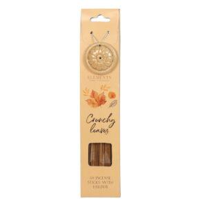Elements Crunchy Leaves Incense Sticks & Ceramic Holder Set