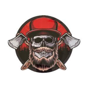 CEuk Skull Axe Logger Vinyl Decal Sticker