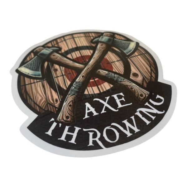 CEuk Axe Throwing Vinyl Decal Sticker Left Profile