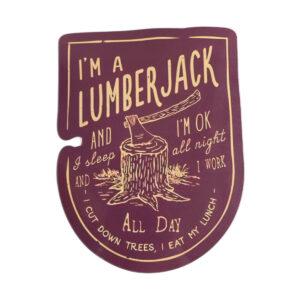 CEuk Lumberjack Song Vinyl Decal Sticker