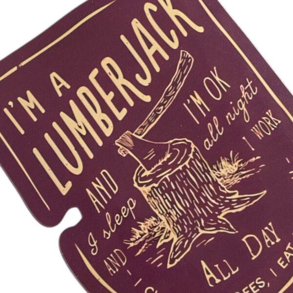 CEuk Lumberjack Song Vinyl Decal Sticker Close