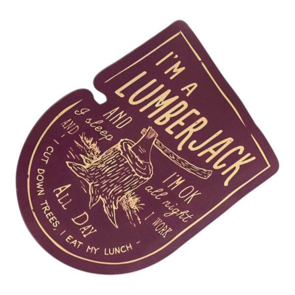 CEuk Lumberjack Song Vinyl Decal Sticker Right Angle